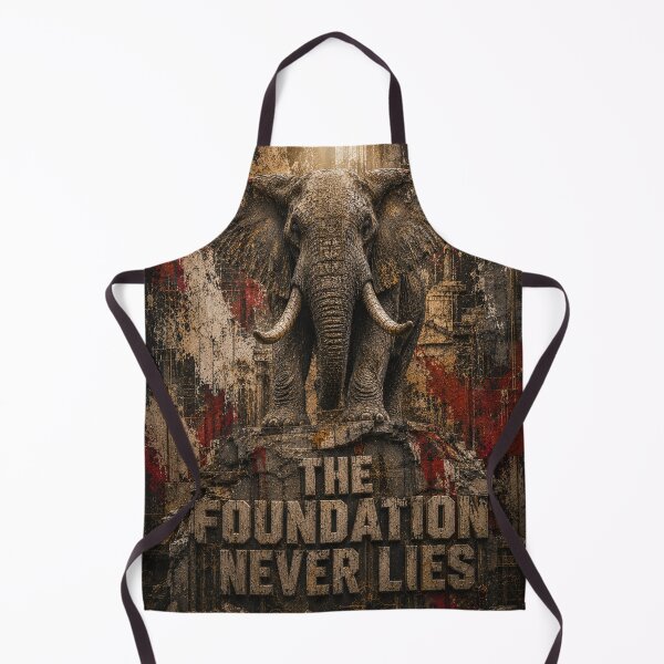 Item preview, Methodical Builder Outlasts Brutalist Industrial Office Art Elephant Canvas designed and sold by SavannaStrikes.