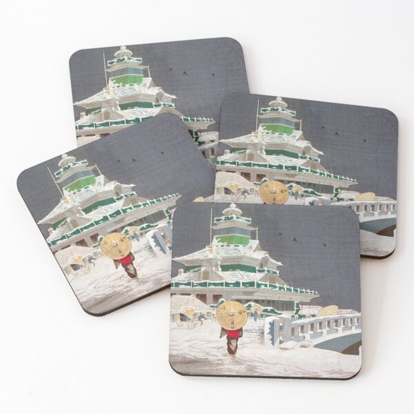 Item preview, Kaiun Bridge and First National Bank in Snow Kiyochika Kobayashi 1876 Woodblock Print designed and sold by vekotpu.