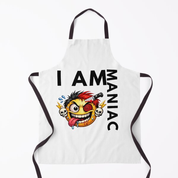 Item preview, Crazy Maniac Emoji | Horror Smiley Face | Psycho Cartoon | Dark Humor Graphic T-Shirt Design designed and sold by UrbanEchoHub.