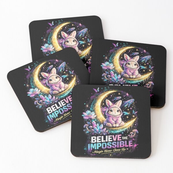 Item preview, Believe the Impossible – Cosmic Rabbit Fantasy Art designed and sold by Dogandesighn.
