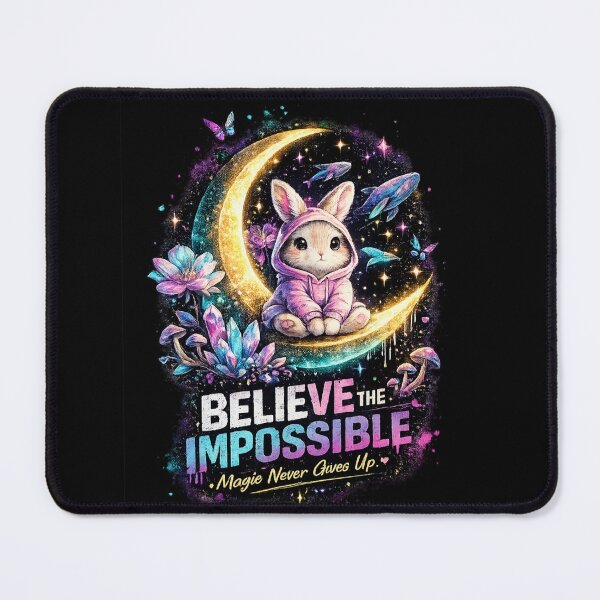Item preview, Believe the Impossible – Cosmic Rabbit Fantasy Art designed and sold by Dogandesighn.