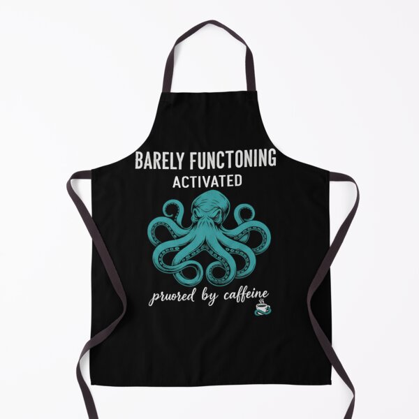 Item preview, Barely Functioning Activated Octopus Coffee Lover Funny Caffeine Meme T‑Shirt designed and sold by ZyxDes.