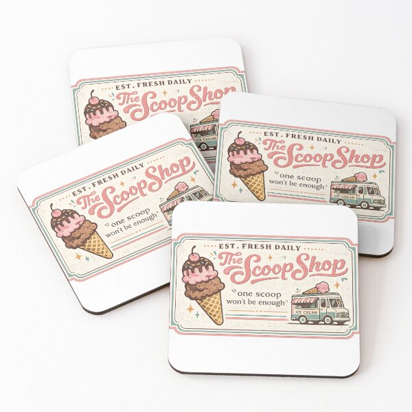 Item preview, Vintage Ice Cream Scoop Shop Retro Sign designed and sold by Mindful56.