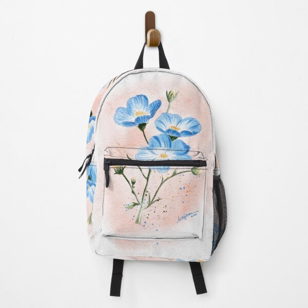 Item preview, Watercolor Blue Flax Flowers Botanical Illustration designed and sold by LafinaArt.