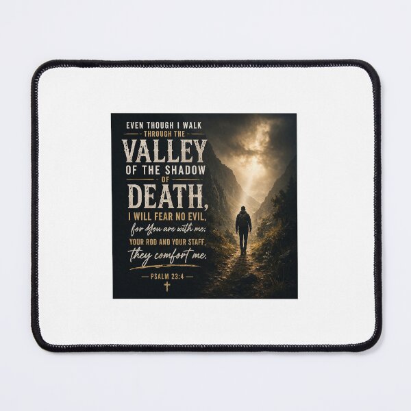 Item preview, Fear No Evil – Psalm 23:4 Christian Faith Wall Art designed and sold by Neon Ink Designs.
