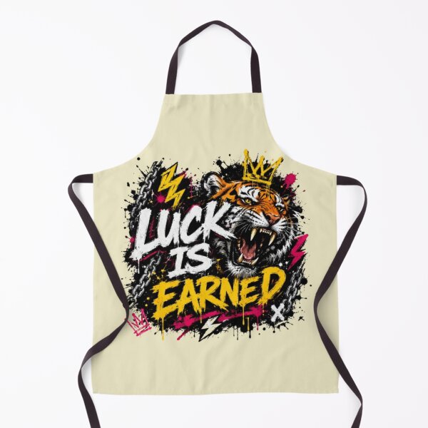 Item preview, Luck Is Earned – Graffiti Tiger Motivational Art designed and sold by Dogandesighn.