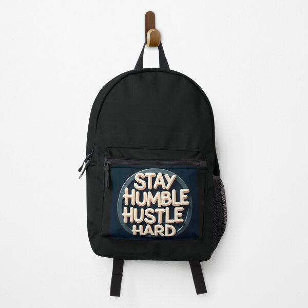 Item preview, Stay Humble Hustle Hard: Futuristic Abstract Typography Entrepreneur Poster designed and sold by Creative-RE.