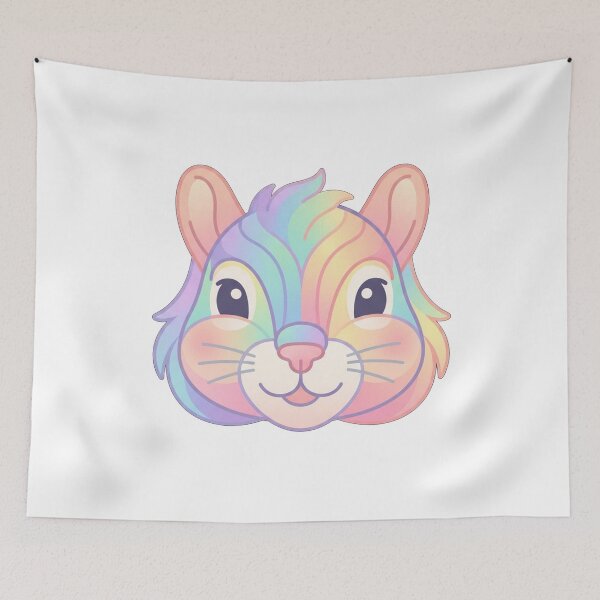 Item preview, Pastel Rainbow Squirrel Face designed and sold by Owcomm.