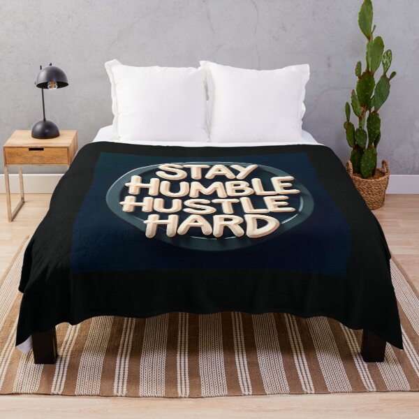 Item preview, Stay Humble Hustle Hard: Futuristic Abstract Typography Entrepreneur Poster designed and sold by Creative-RE.