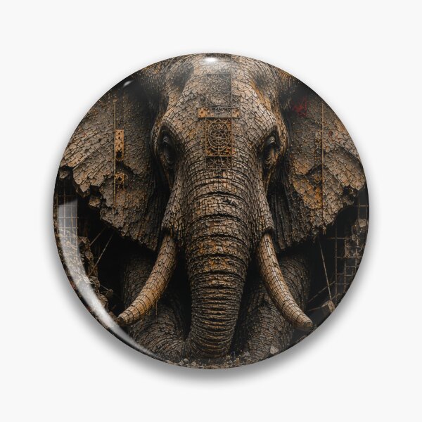 Item preview, Sovereign Operator Built Brutalist Industrial Wall Art Elephant Office Canvas designed and sold by SavannaStrikes.
