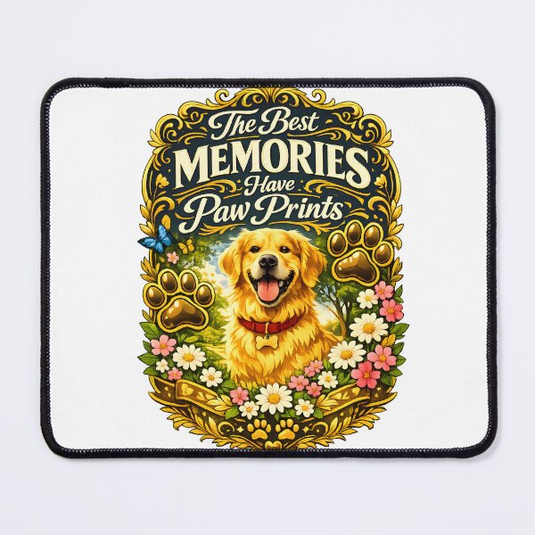 Item preview, Golden Retriever The Best Memories Have Paw Prints Vintage Dog Lover Design designed and sold by Sahil Randhawa.