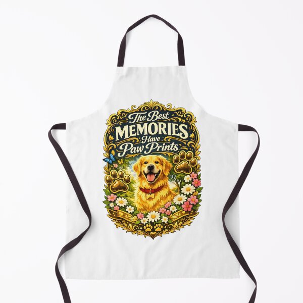 Item preview, Golden Retriever The Best Memories Have Paw Prints Vintage Dog Lover Design designed and sold by Sahil Randhawa.