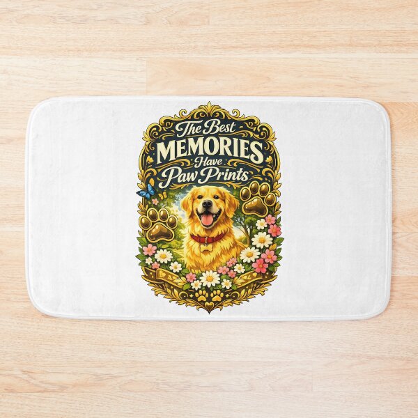 Item preview, Golden Retriever The Best Memories Have Paw Prints Vintage Dog Lover Design designed and sold by Sahil Randhawa.