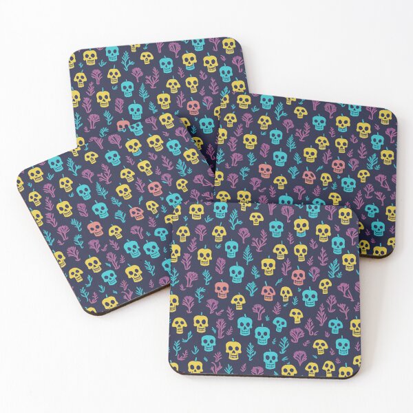Item preview, Spooky Halloween Dia De Los Muertos Colorful Skull Pattern designed and sold by Zazizu.