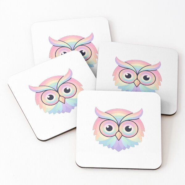 Item preview, Pastel Rainbow Owl designed and sold by Owcomm.