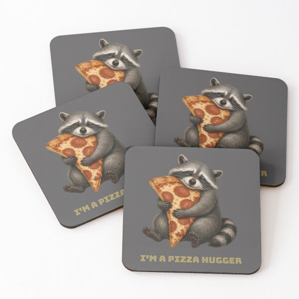 Item preview, I'm a Pizza Hugger Raccoon designed and sold by Bluebird Crafted Tee.