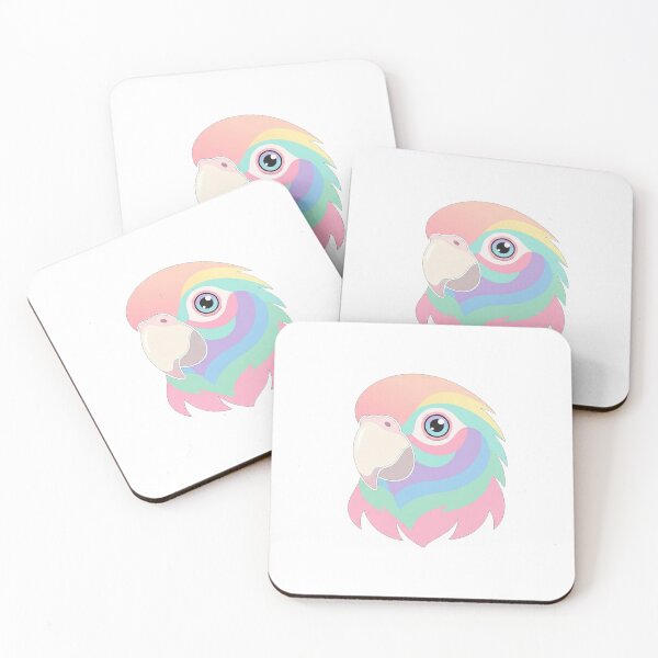 Item preview, Pastel Rainbow Parrot Portrait designed and sold by Owcomm.