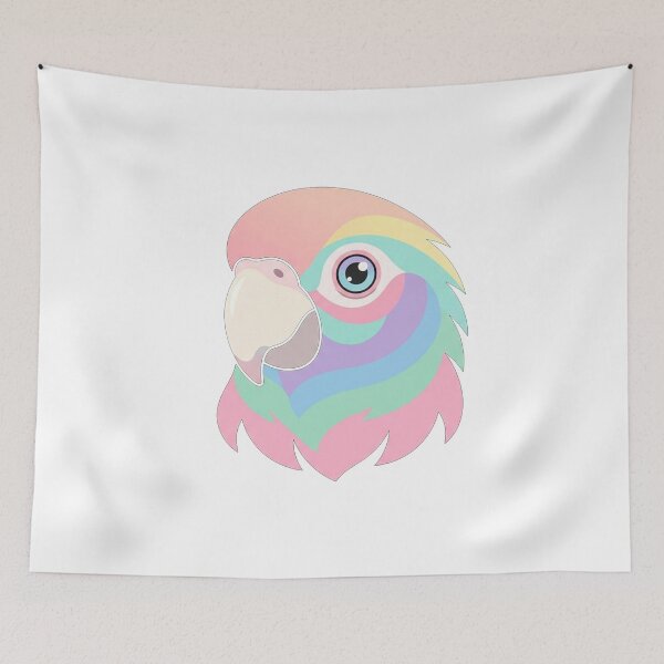 Item preview, Pastel Rainbow Parrot Portrait designed and sold by Owcomm.