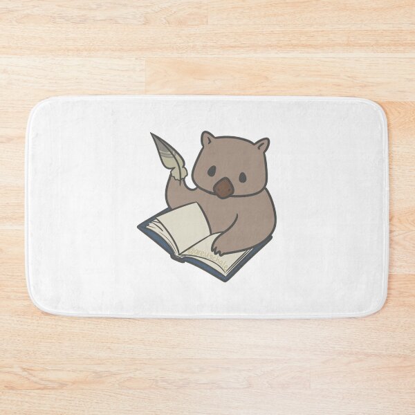 Item preview, Writing Wombat Cute Author Animal Bookworm Illustration designed and sold by Greyschale.