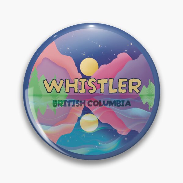 Item preview, Yellow Whistler BC Starry Night Lake Reflection Blue Outline designed and sold by FrenchieBoops.