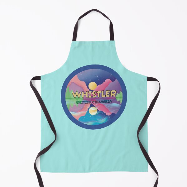 Item preview, Yellow Whistler BC Starry Night Lake Reflection Blue Outline designed and sold by FrenchieBoops.