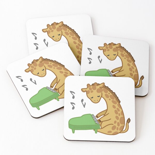 Item preview, Tall Tunes Cute Giraffe Playing Green Piano designed and sold by Greyschale.