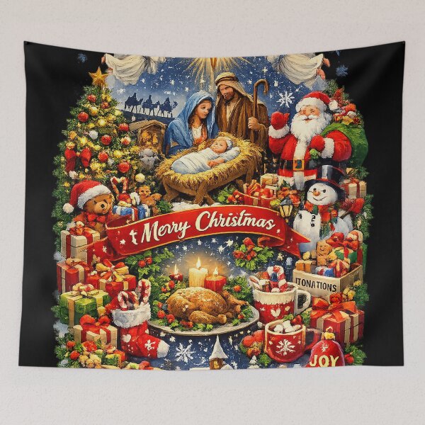 Item preview, Merry Christmas Joy Festive Holiday Typography Design designed and sold by phenchacon.