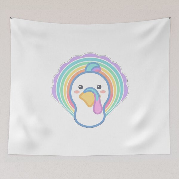 Item preview, Rainbow Turkey Kawaii designed and sold by Owcomm.