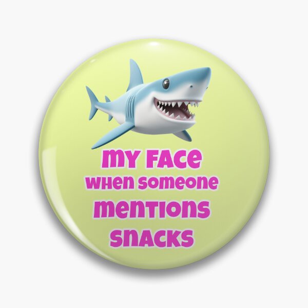 Item preview, Shark meme face on the topic of eating snacks designed and sold by Mauswohn.