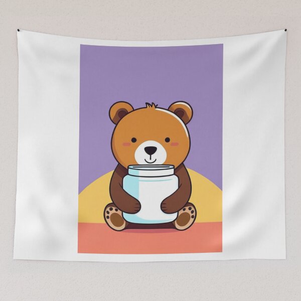Item preview, Art - Kawaii Style Bear, Modern Digital Illustration designed and sold by World-Pets.
