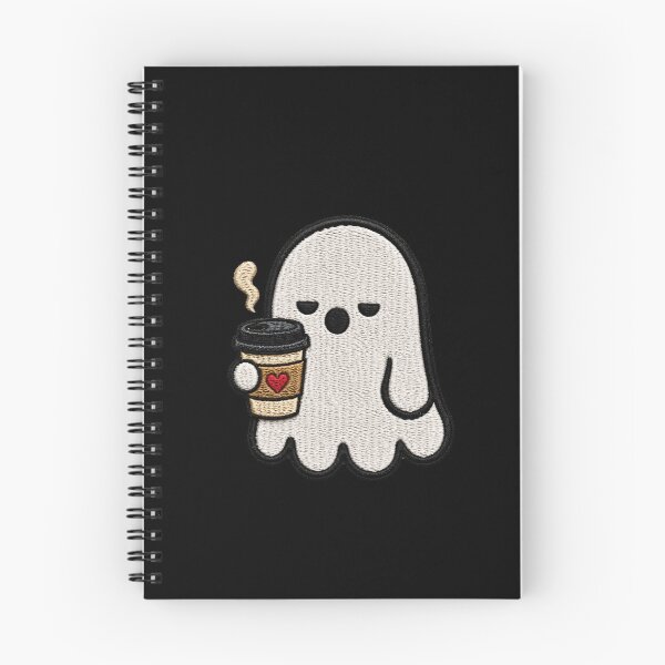 Item preview, Cute Ghost Coffee Kawaii Embroidery Patch Design Morning Boo designed and sold by ColorSplash123.