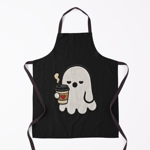Item preview, Cute Ghost Coffee Kawaii Embroidery Patch Design Morning Boo designed and sold by ColorSplash123.