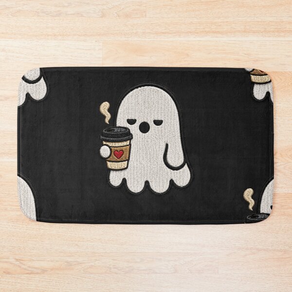 Item preview, Cute Ghost Coffee Kawaii Embroidery Patch Design Morning Boo designed and sold by ColorSplash123.