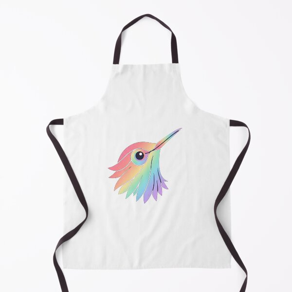 Item preview, Rainbow Hummingbird Minimalist Portrait designed and sold by Owcomm.