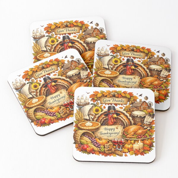 Item preview, Give Thanks Happy Thanksgiving Autumn Gratitude Vintage Quote Design designed and sold by phenchacon.