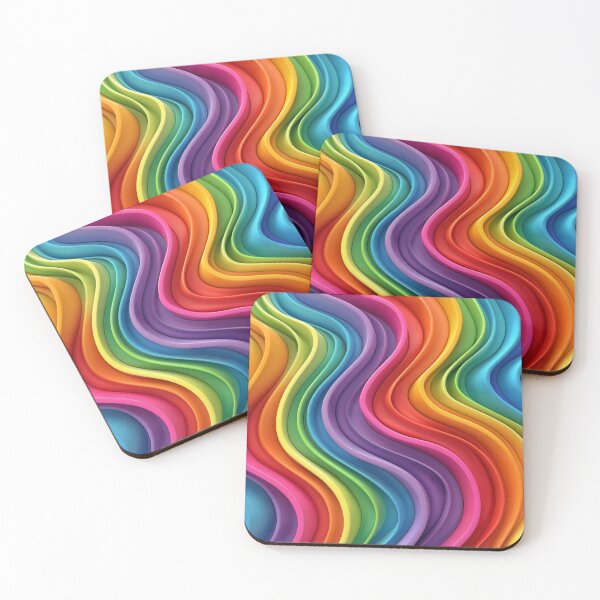 Item preview, Vibrant Rainbow Waves Abstract Pattern designed and sold by 247GiftsbyTina.