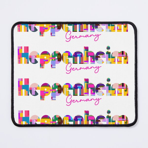 Item preview, Heppenheim, Germany, Vibrant Abstract City Typography Art designed and sold by Wanderful-roads.