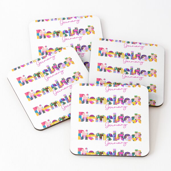 Item preview, Diemelstadt, Germany, Vibrant Abstract City Typography Art designed and sold by Wanderful-roads.