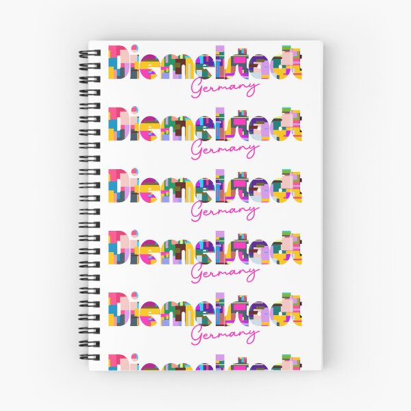 Item preview, Diemelstadt, Germany, Vibrant Abstract City Typography Art designed and sold by Wanderful-roads.