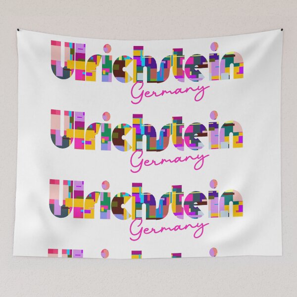 Item preview, Ulrichstein, Germany, Vibrant Abstract City Typography Art designed and sold by Wanderful-roads.