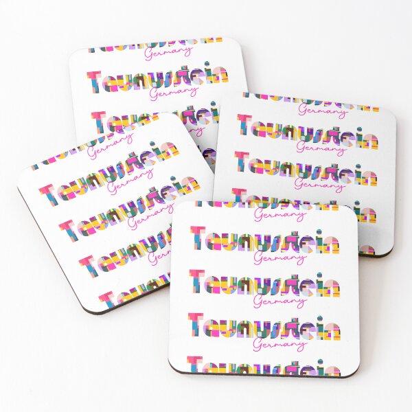 Item preview, Taunusstein, Germany, Vibrant Abstract City Typography Art designed and sold by Wanderful-roads.