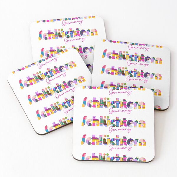Item preview, Schlüchtern, Germany, Vibrant Abstract City Typography Art designed and sold by Wanderful-roads.