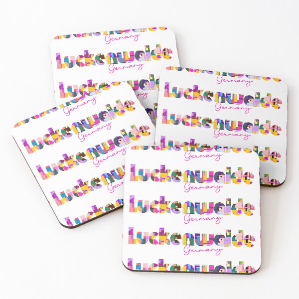 Item preview, Luckenwalde, Germany, Vibrant Abstract City Typography Art designed and sold by Wanderful-roads.