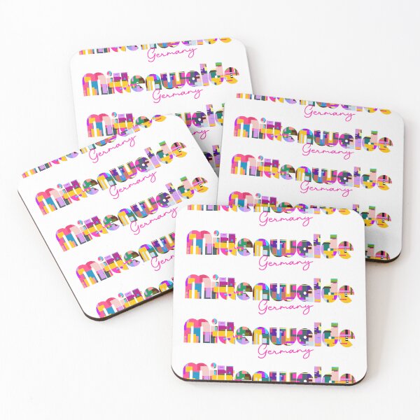 Item preview, Mittenwalde, Germany, Vibrant Abstract City Typography Art designed and sold by Wanderful-roads.