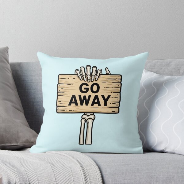 Item preview, Go Away Skeleton Hand Holding Sign designed and sold by nuel-art.