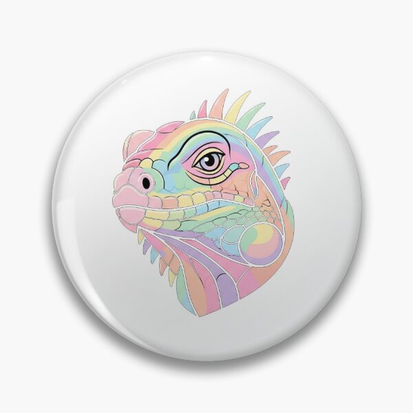 Item preview, Pastel Rainbow Iguana Portrait designed and sold by Owcomm.