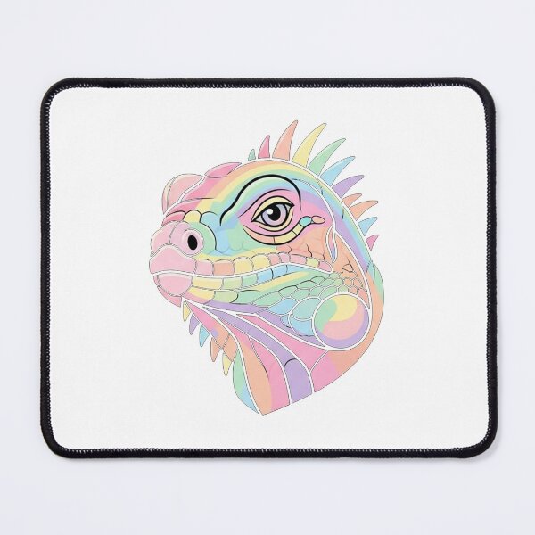 Item preview, Pastel Rainbow Iguana Portrait designed and sold by Owcomm.