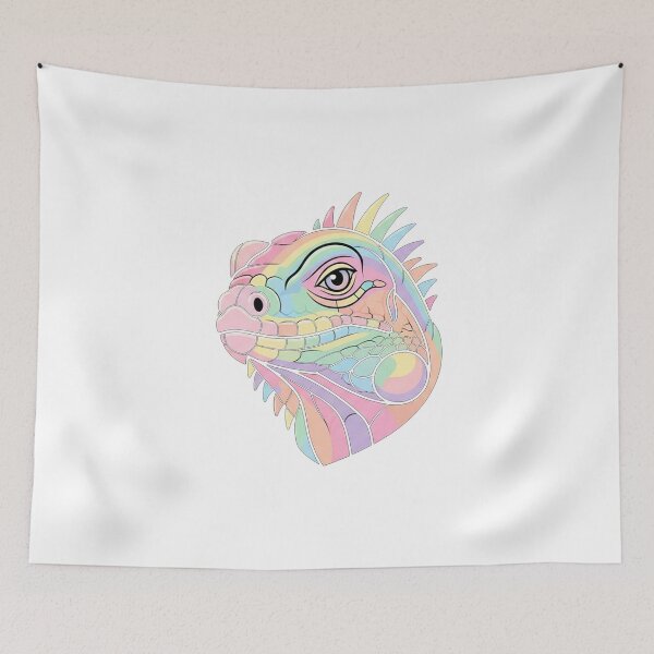 Item preview, Pastel Rainbow Iguana Portrait designed and sold by Owcomm.