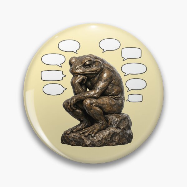 Item preview, The Thinker Frog designed and sold by FluffyGallery.