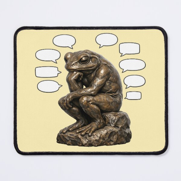 Item preview, The Thinker Frog designed and sold by FluffyGallery.
